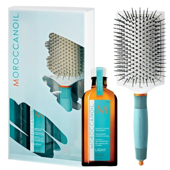 Moroccanoil Other - MOROCCANOIL TREATMENT LIGHT + PADDLE BRUSH